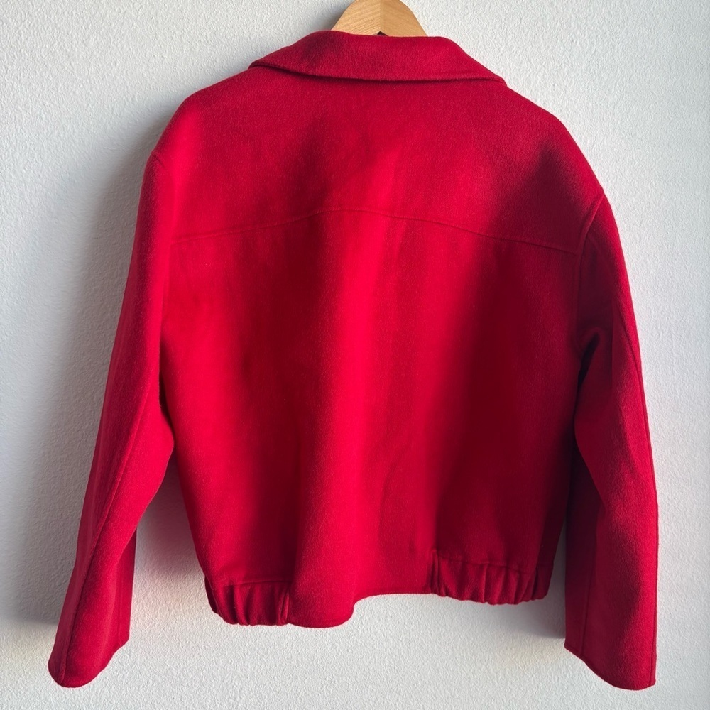 NWT Madewell Double-Faced Rounded-Sleeve Wool Blend Red Cherry Coat Jacket Med - Picture 12 of 16